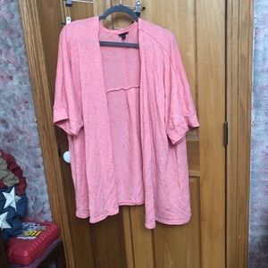 Torrid size 5 peach open front cardigan
